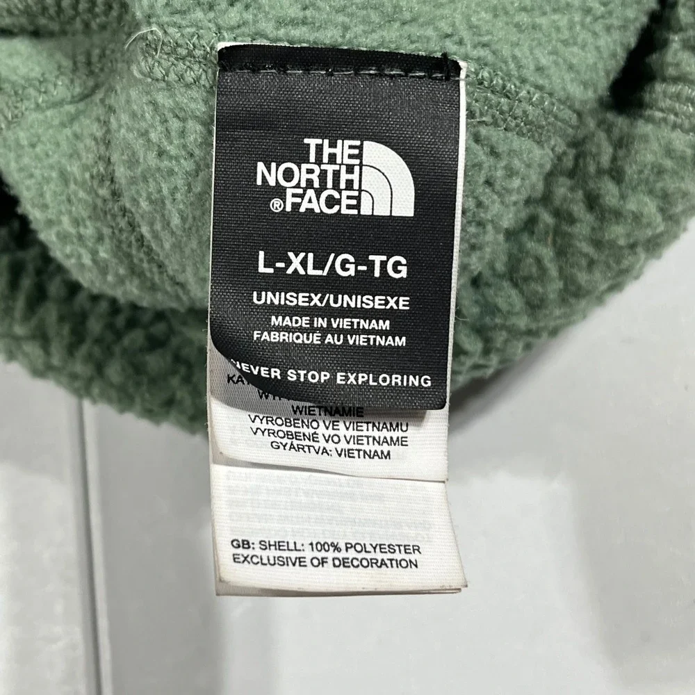 The North Face Gorpcore Sherpa Fleece Beanie Pom Pom Hat Green Unisex Large XL